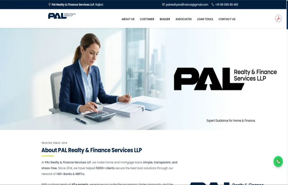 Pal Realty & Finance LLP — website by Kaimak Crevanto
