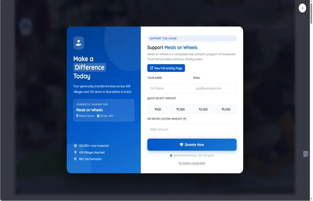 Navjeevan Trust — website by Kaimak Crevanto