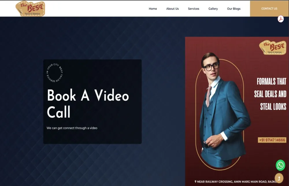 The Best Tailor — website by Kaimak Crevanto