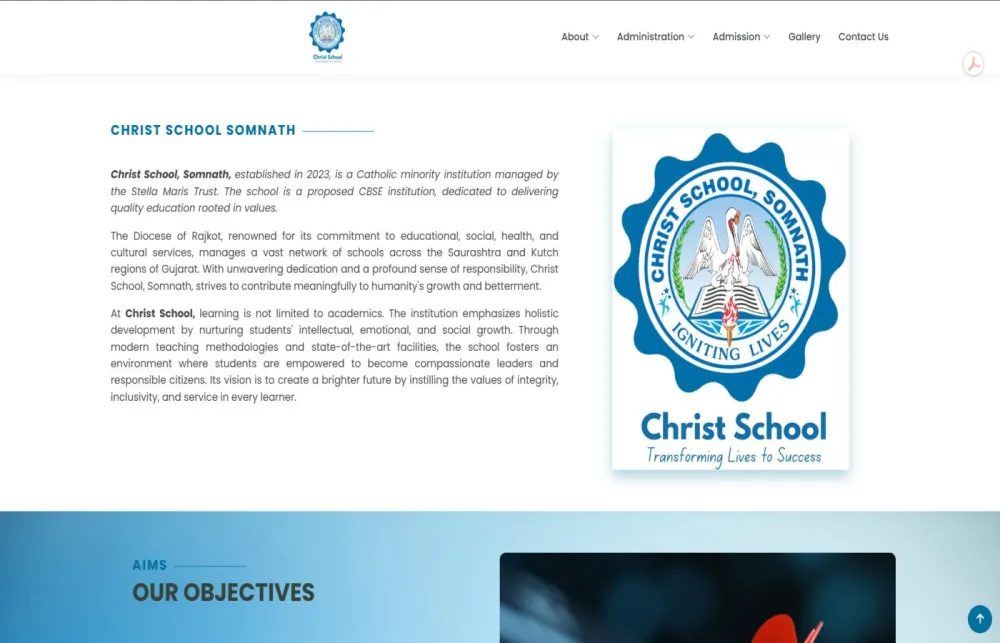 Christ School — website by Kaimak Crevanto