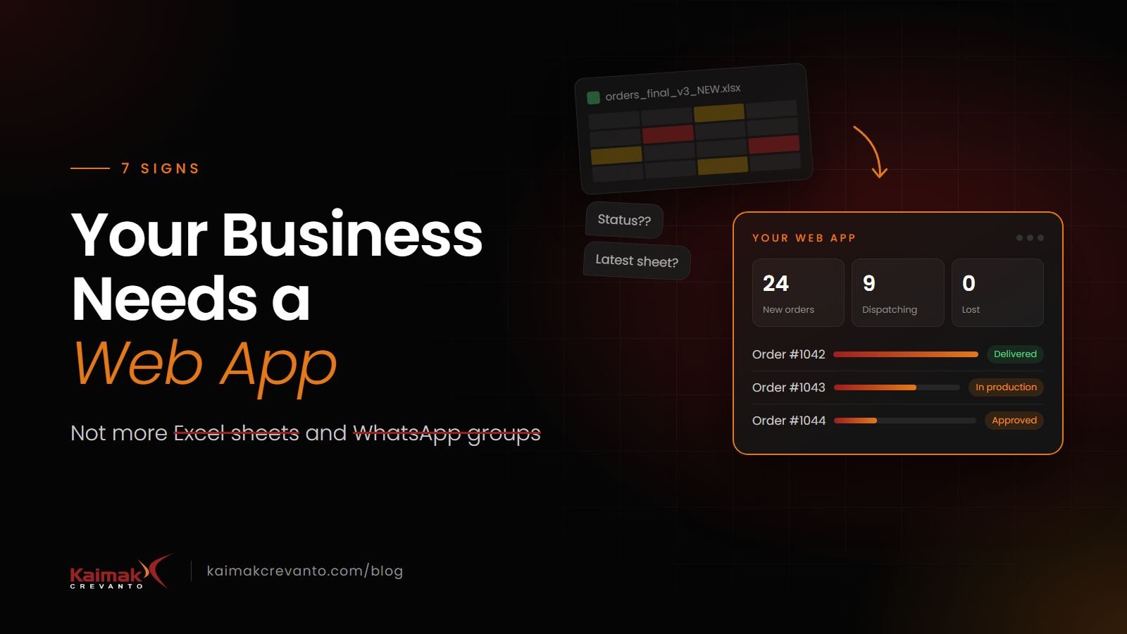 7 Signs Your Business Needs a Web App (Not More Excel Sheets)